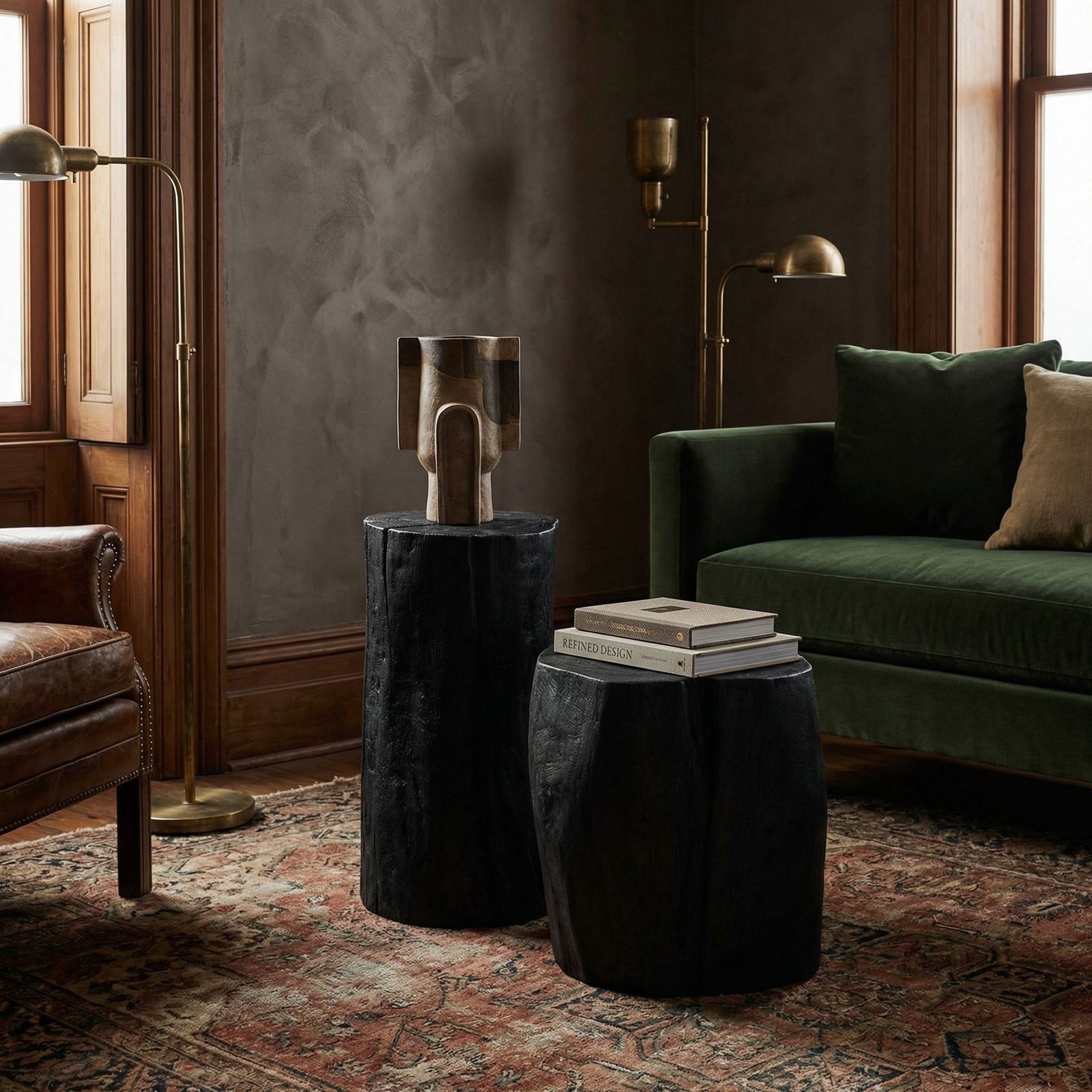 Noir - Budi Side Table, Set of 2 - AW-46BB-2