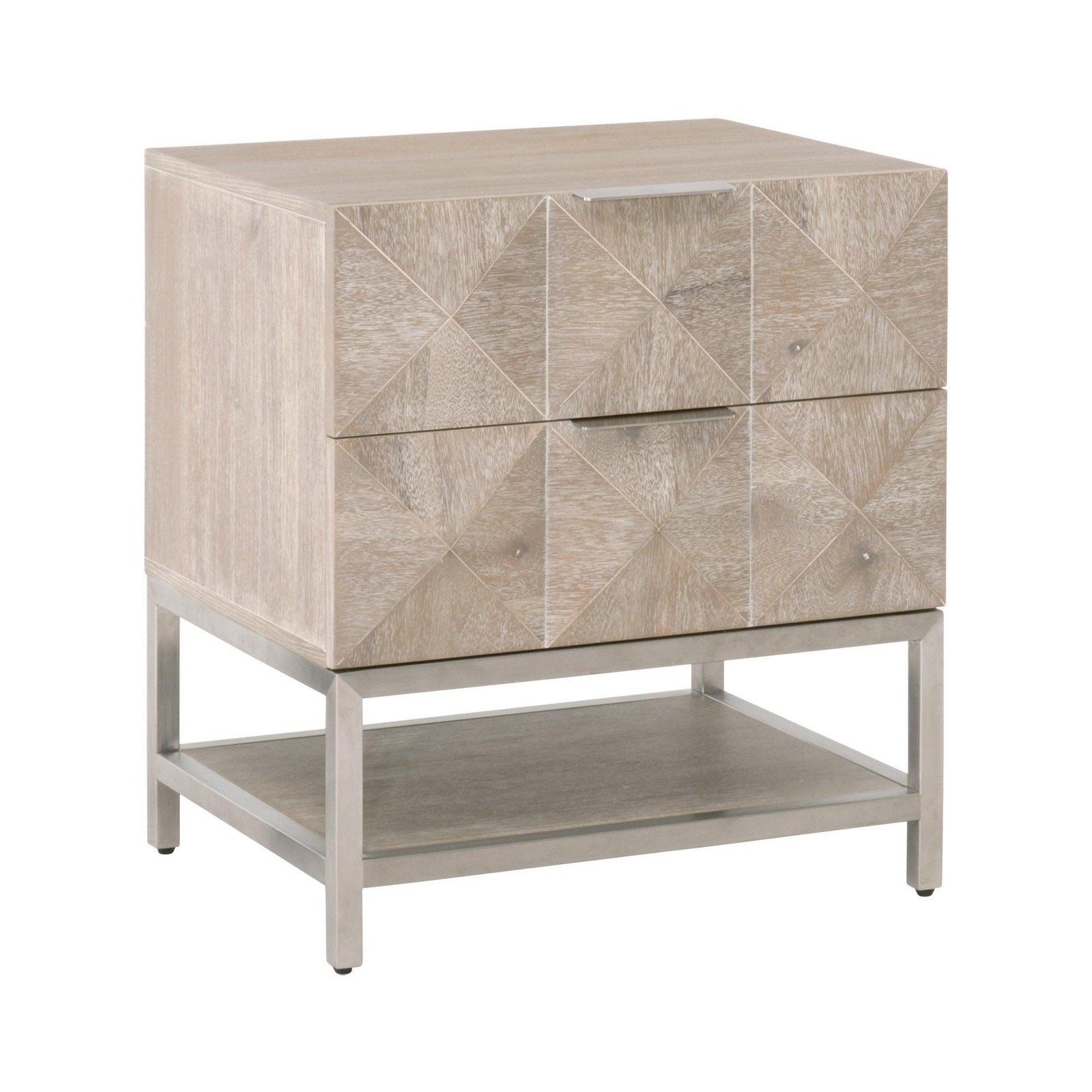 Essentials For Living - Atlas 2-Drawer Nightstand - 6150.NG/BSTL | American Home Furniture