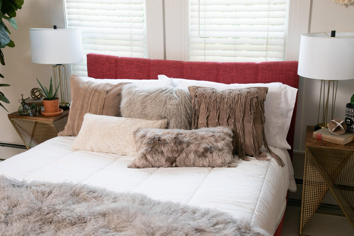 Suede Cowhide Square Cushion - AmericanHomeFurniture