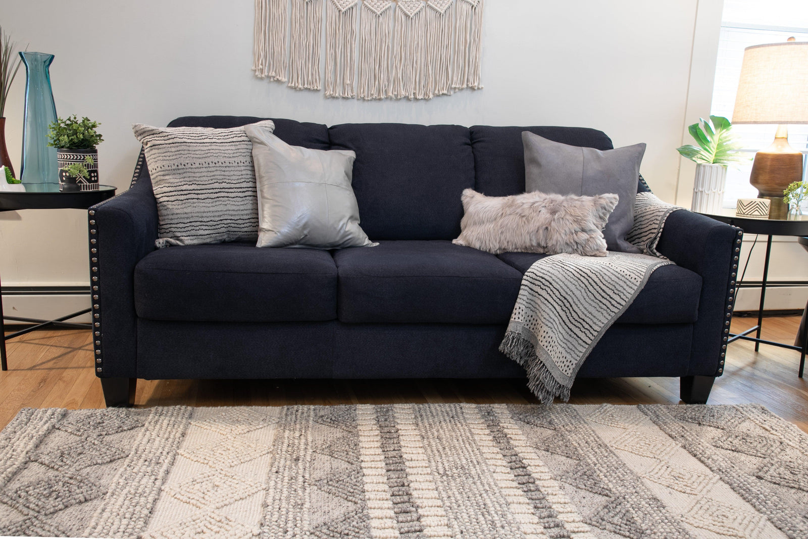 Fibre by Auskin - Metallic Leather Square Cushion - CKML5050DSS50 | American Home Furniture