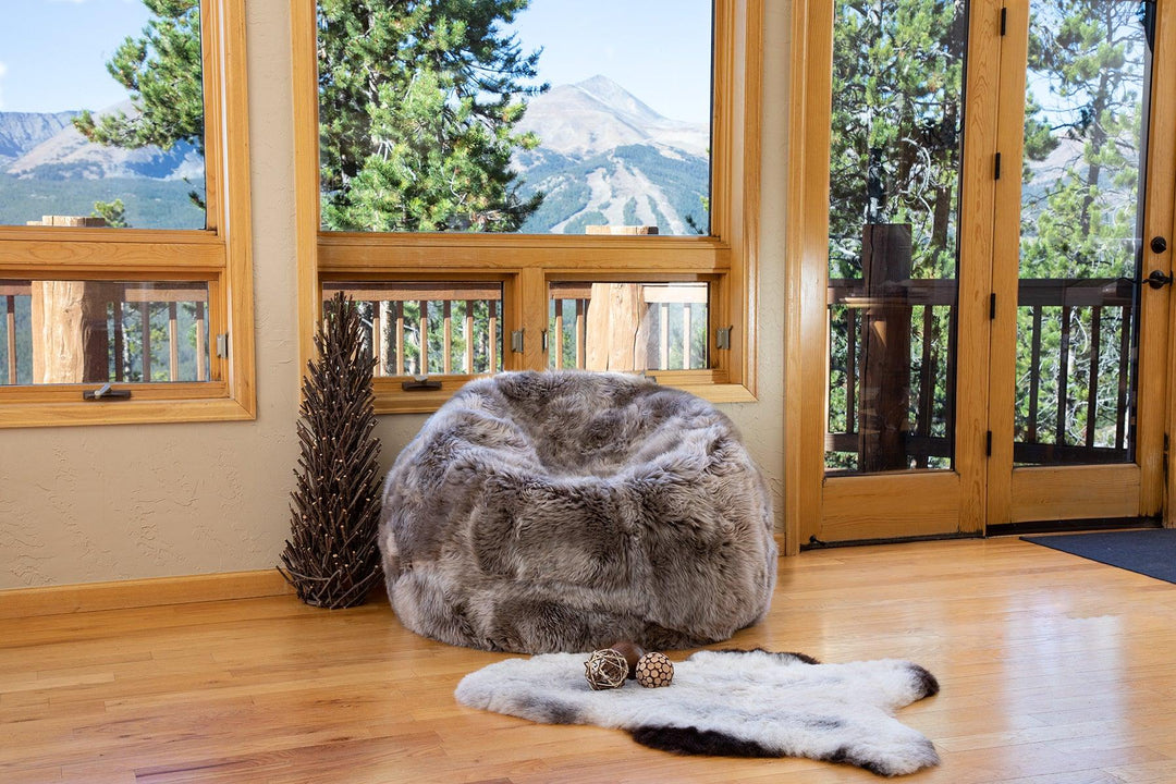 Longwool Sheepskin Beanbag - AmericanHomeFurniture