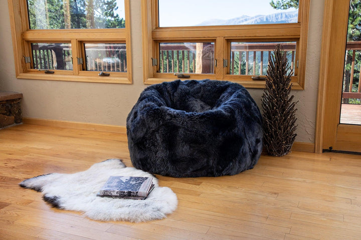 Longwool Sheepskin Beanbag - AmericanHomeFurniture