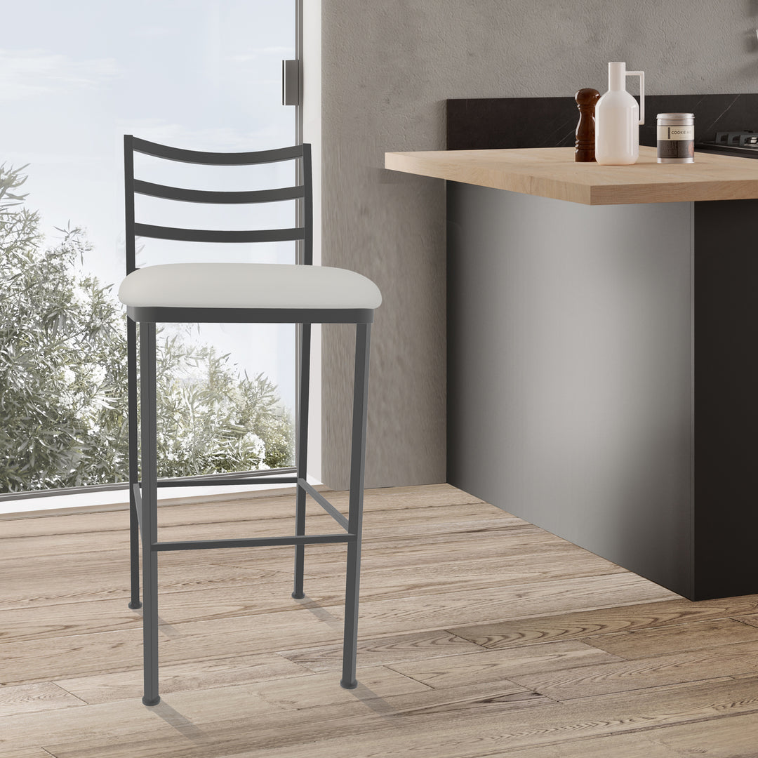 17"W x 21"D x 45"H / Vail Pure White/Firestone Grey