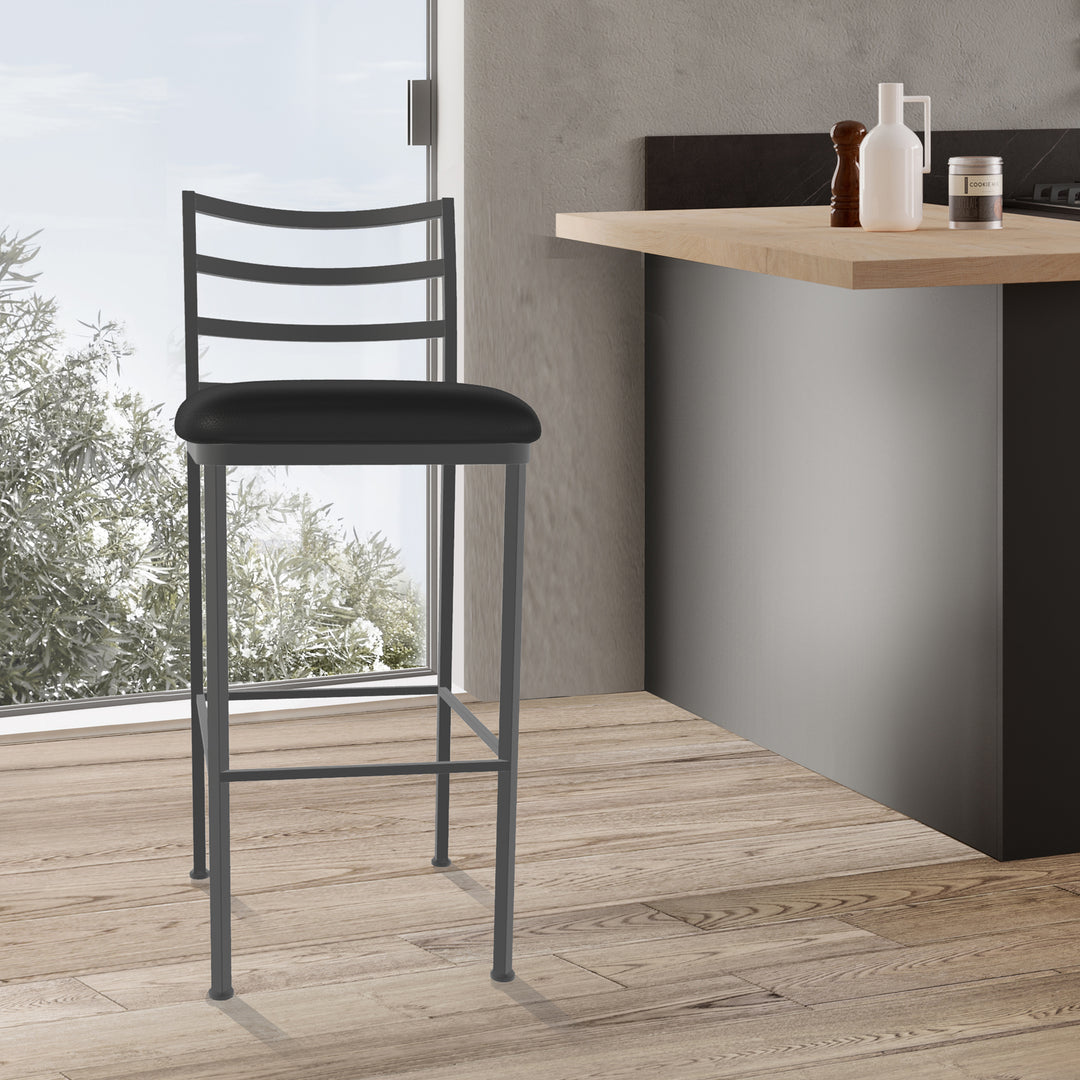 17"W x 21"D x 45"H / Licorice Black/Firestone Grey