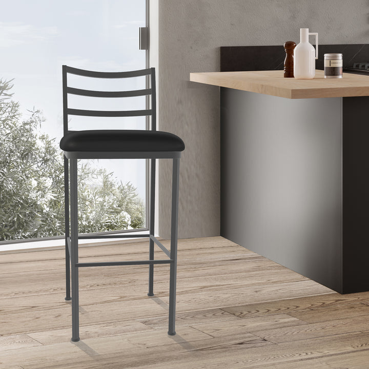 17"W x 21"D x 45"H / Licorice Black/Firestone Grey