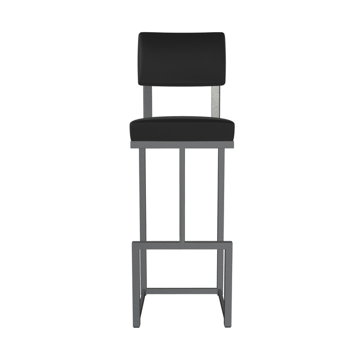 14"W x 18.5"D x 41"H / Licorice Black/Lustrous Silver White