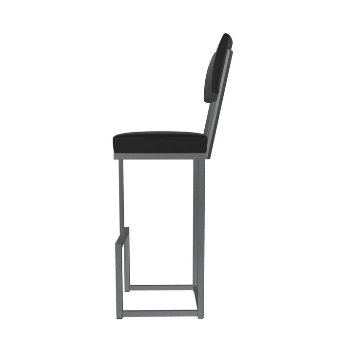 14"W x 18.5"D x 41"H / Licorice Black/Lustrous Silver White