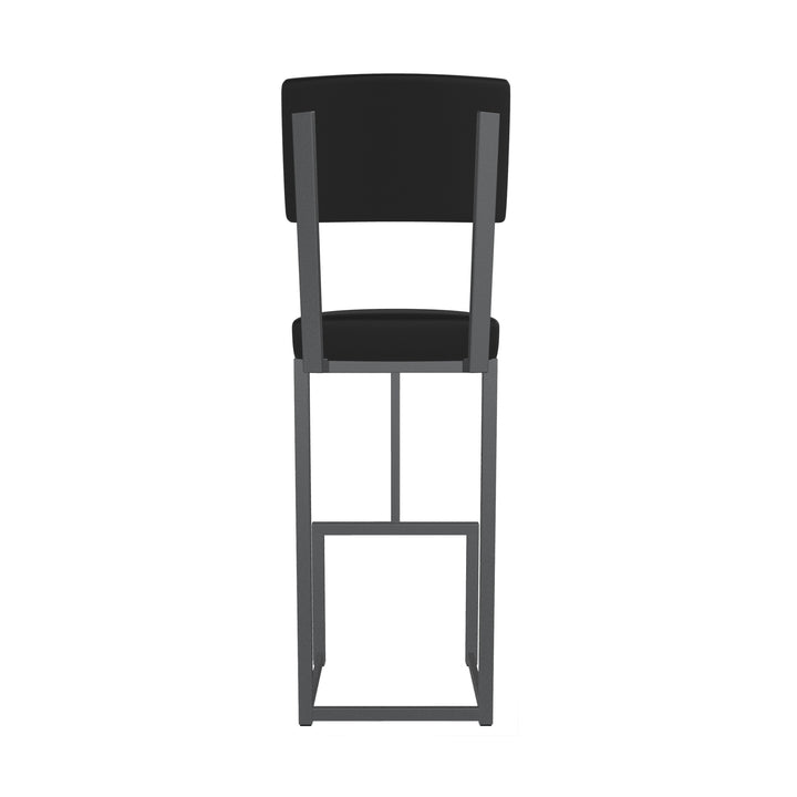 14"W x 18.5"D x 41"H / Licorice Black/Lustrous Silver White