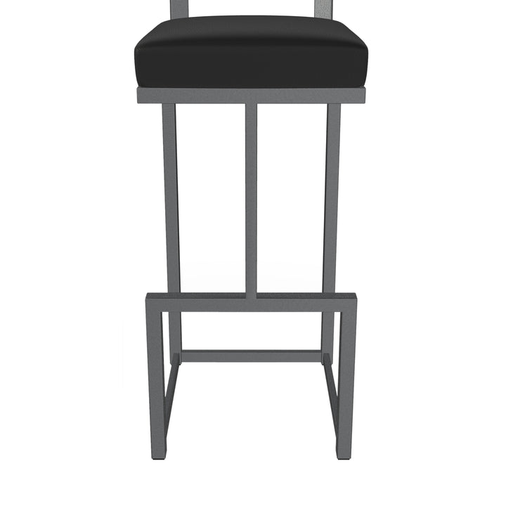 14"W x 18.5"D x 41"H / Licorice Black/Lustrous Silver White