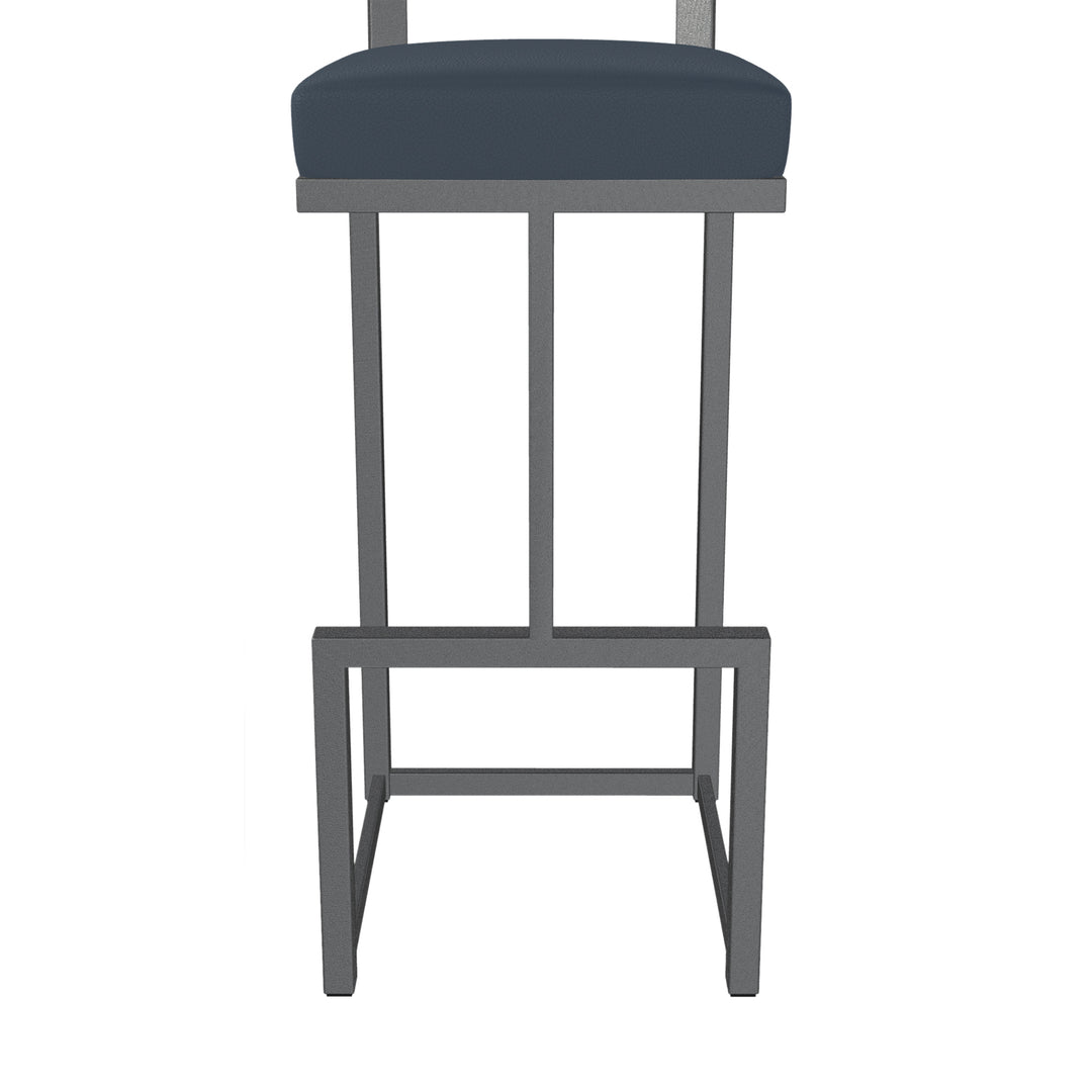 14"W x 18.5"D x 41"H / Midnight Blue/Lustrous Silver White