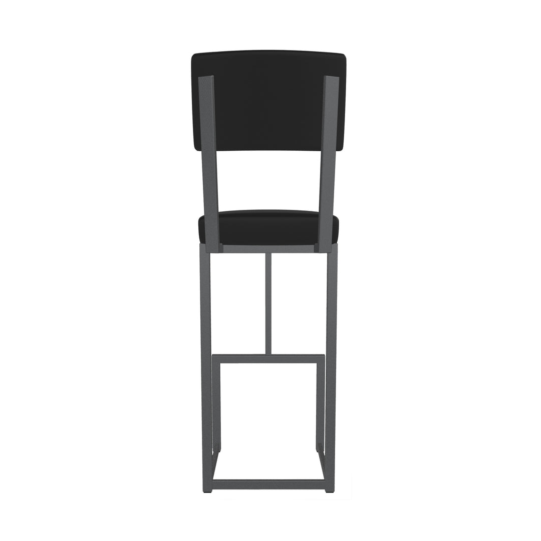 14"W x 18.5"D x 45"H / Licorice Black/Lustrous Silver White