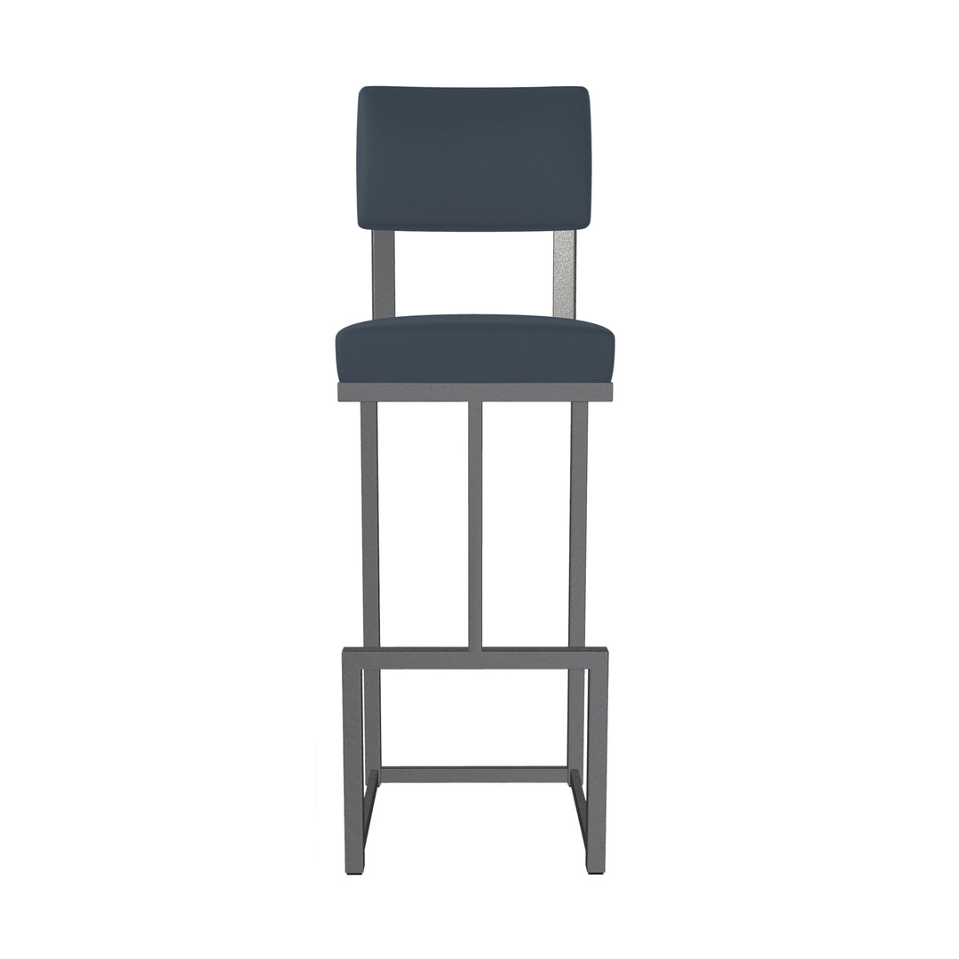 14"W x 18.5"D x 45"H / Midnight Blue/Lustrous Silver White