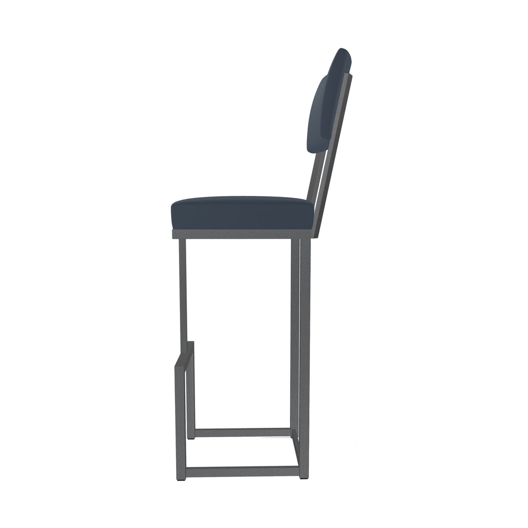 14"W x 18.5"D x 45"H / Midnight Blue/Lustrous Silver White