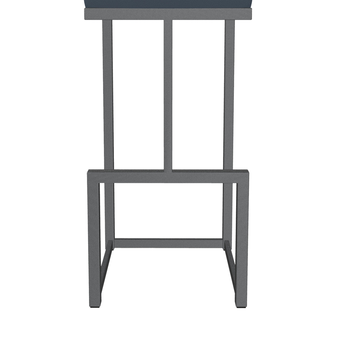 14"W x 18.5"D x 45"H / Midnight Blue/Lustrous Silver White