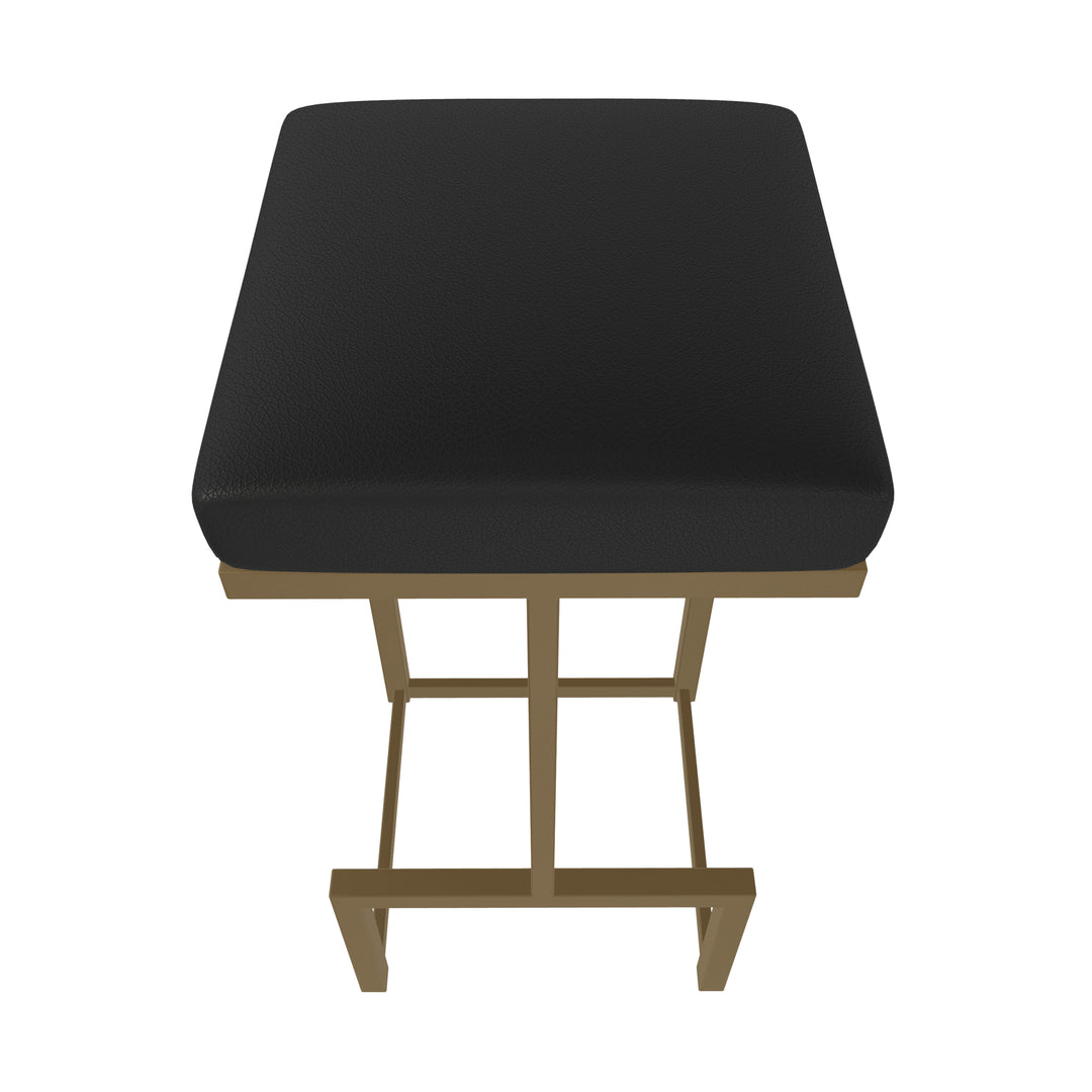 14.5"W x 14.5"D x 26"H / Licorice Black/Milky Gold