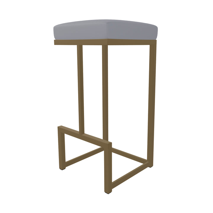 14.5"W x 14.5"D x 26"H / Charcoal Gray/Milky Gold