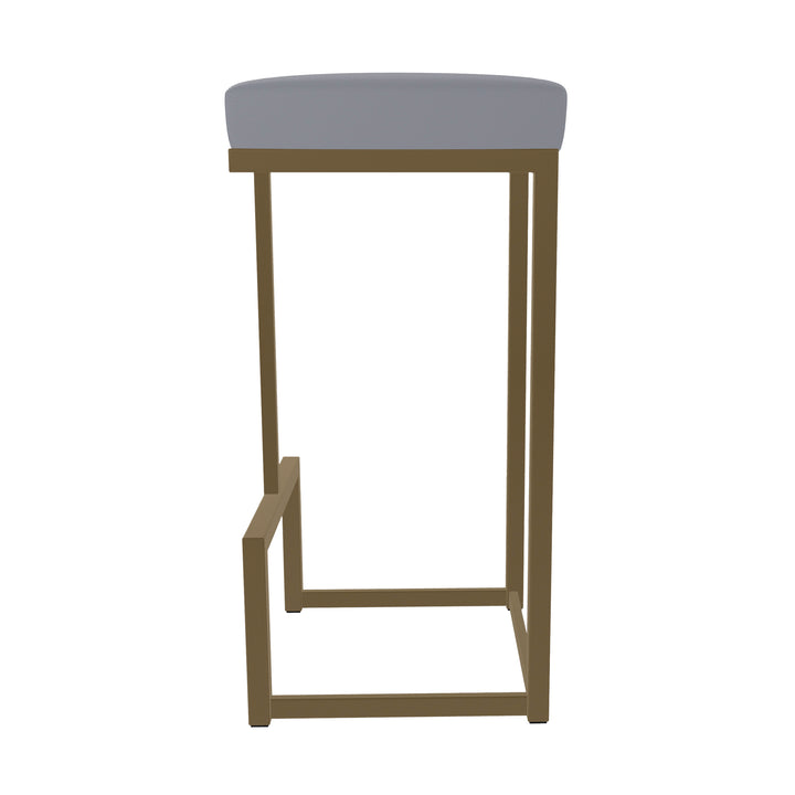 14.5"W x 14.5"D x 26"H / Charcoal Gray/Milky Gold