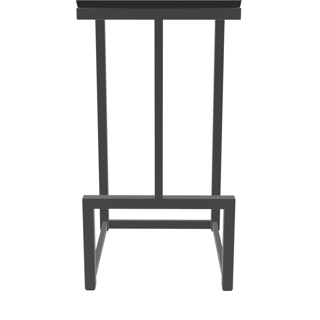 14.5"W x 14.5"D x 26"H / Licorice Black/Firestone Grey