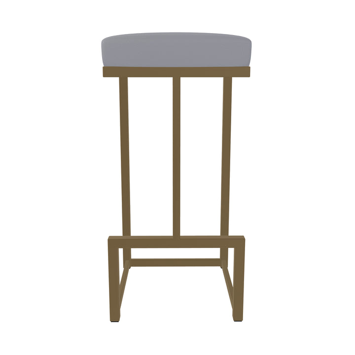 14.5"W x 14.5"D x 30"H / Charcoal Gray/Milky Gold