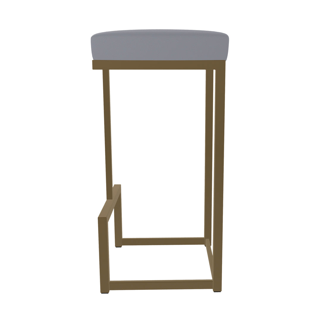 14.5"W x 14.5"D x 30"H / Charcoal Gray/Milky Gold