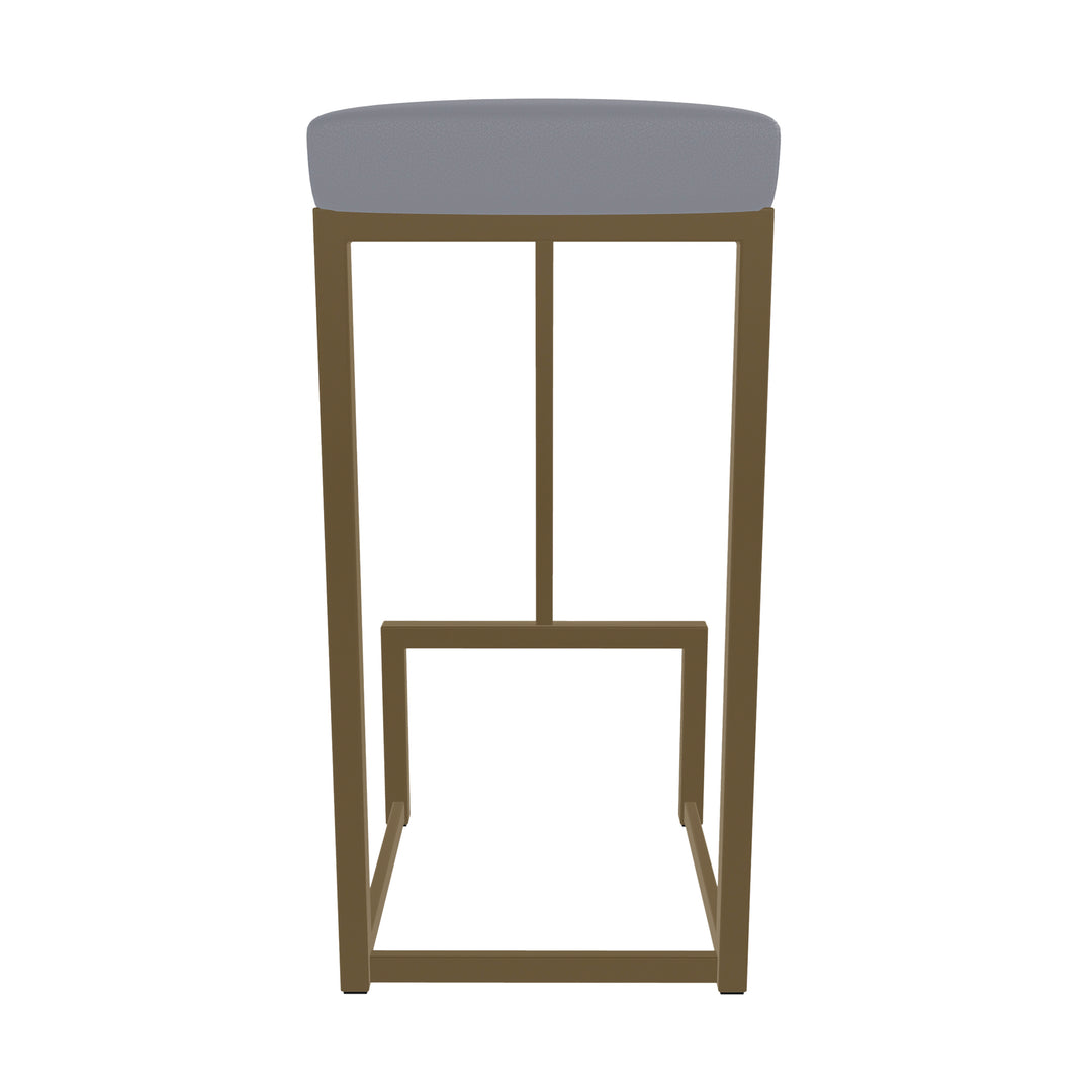 14.5"W x 14.5"D x 30"H / Charcoal Gray/Milky Gold