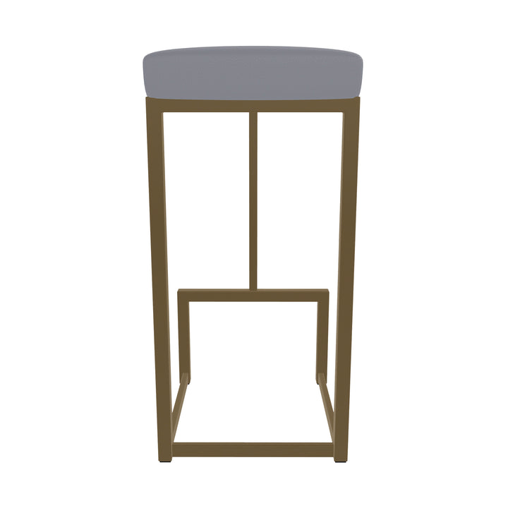 14.5"W x 14.5"D x 30"H / Charcoal Gray/Milky Gold