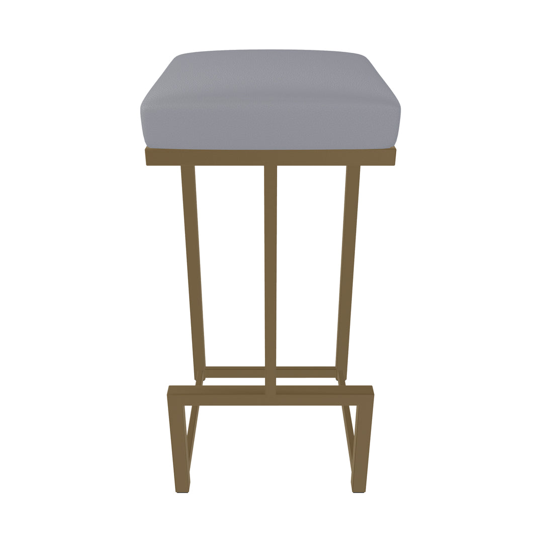 14.5"W x 14.5"D x 30"H / Charcoal Gray/Milky Gold