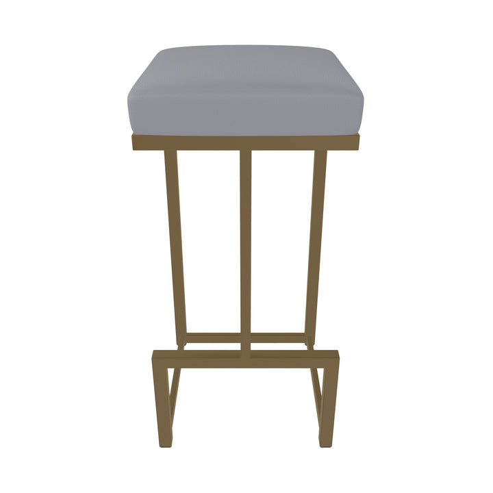 14.5"W x 14.5"D x 30"H / Charcoal Gray/Milky Gold