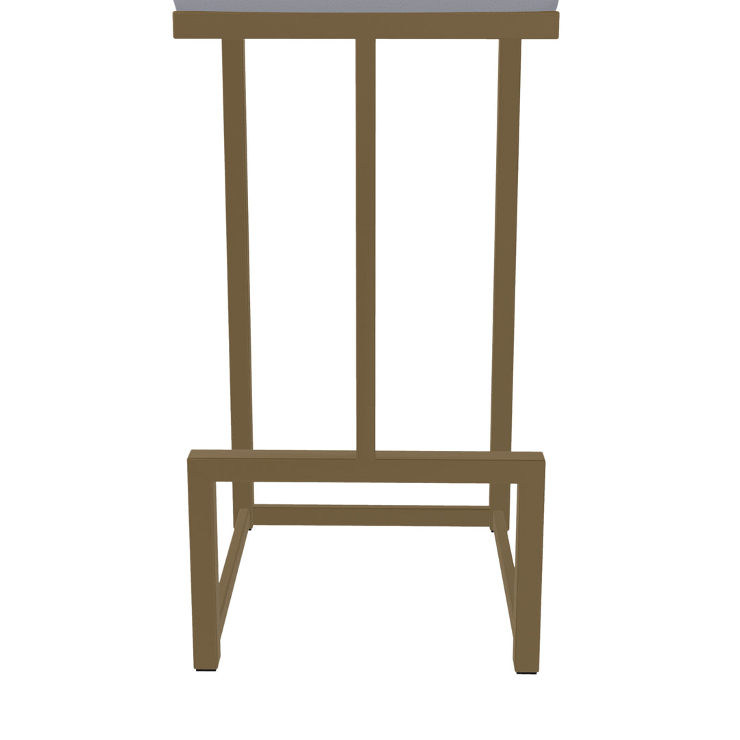 14.5"W x 14.5"D x 30"H / Charcoal Gray/Milky Gold