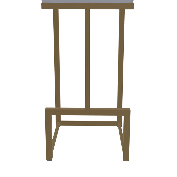 14.5"W x 14.5"D x 30"H / Charcoal Gray/Milky Gold