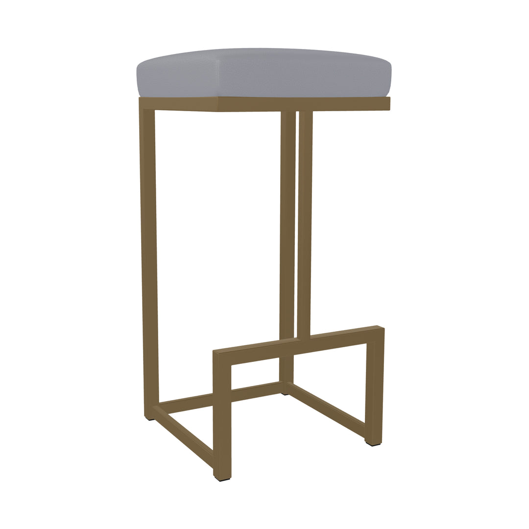 14.5"W x 14.5"D x 30"H / Charcoal Gray/Milky Gold