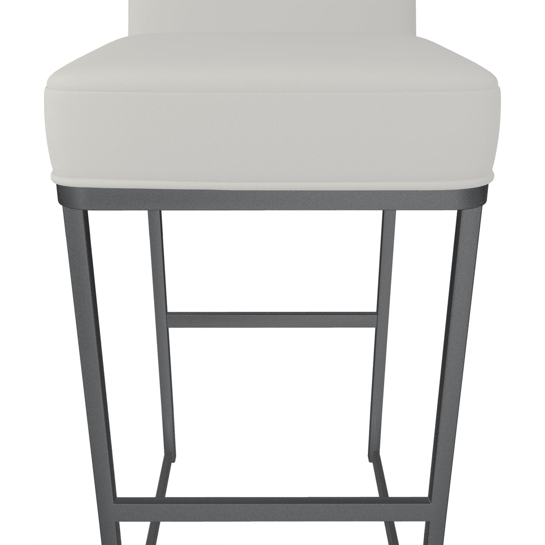 temp"W x 24"D x 43"H / Vail Pure White/Lustrous Silver White