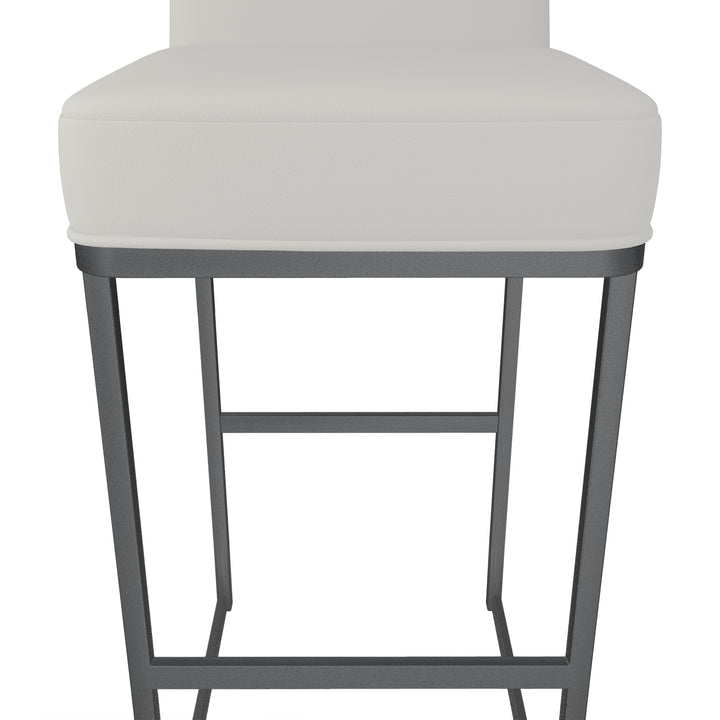 temp"W x 24"D x 43"H / Vail Pure White/Lustrous Silver White