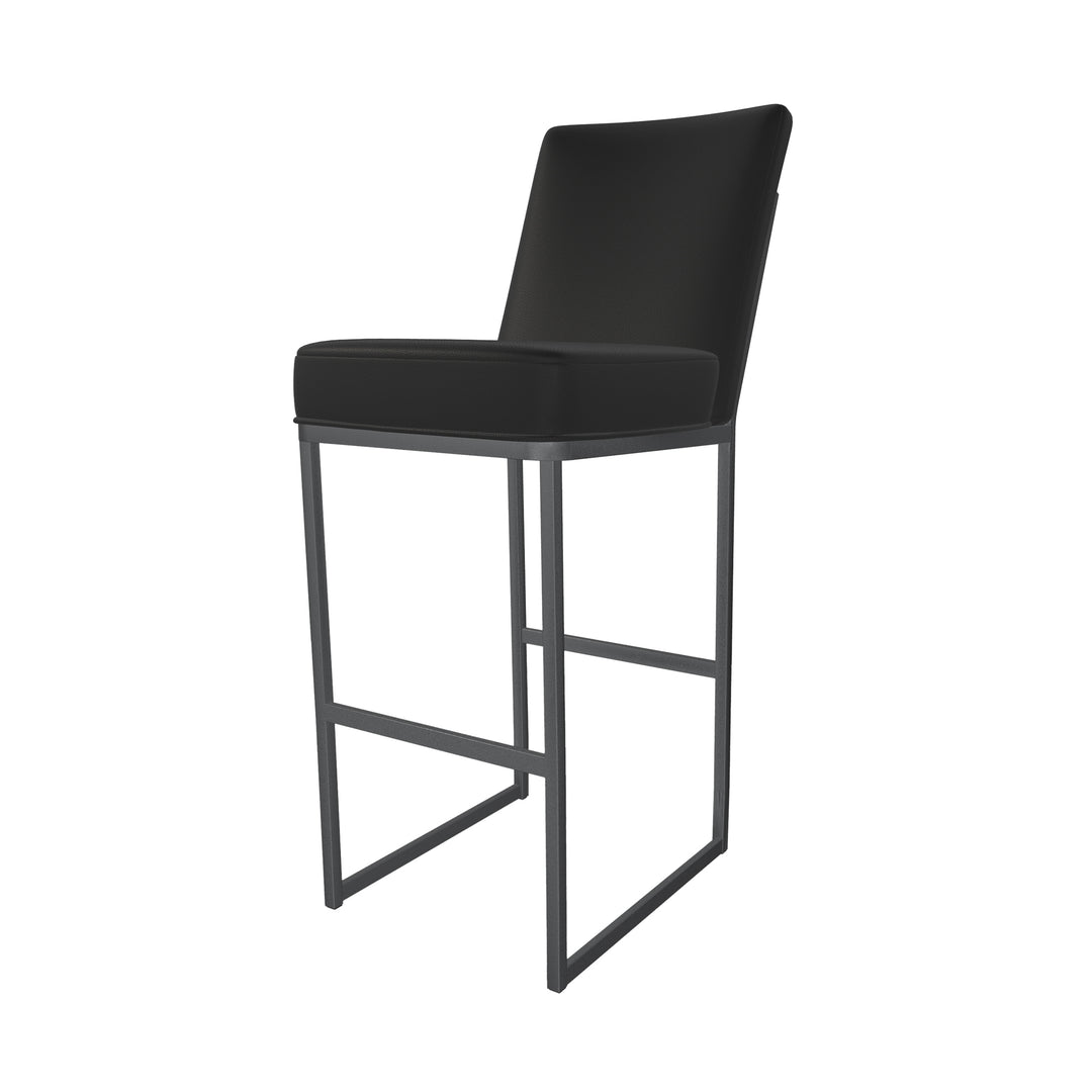 17"W x 24"D x 47"H / Licorice Black/Lustrous Silver White