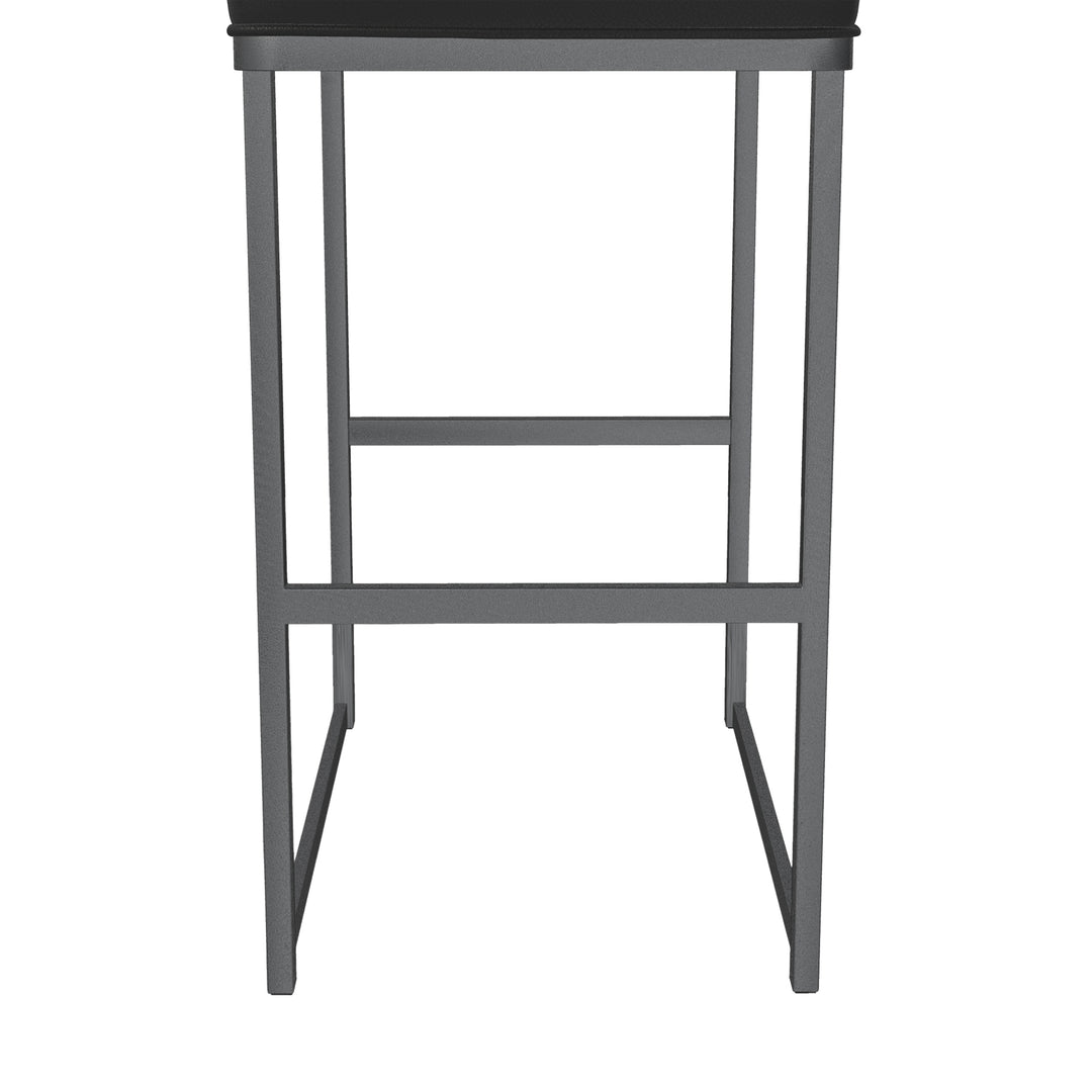 17"W x 24"D x 47"H / Licorice Black/Lustrous Silver White