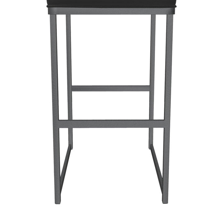 17"W x 24"D x 47"H / Licorice Black/Lustrous Silver White