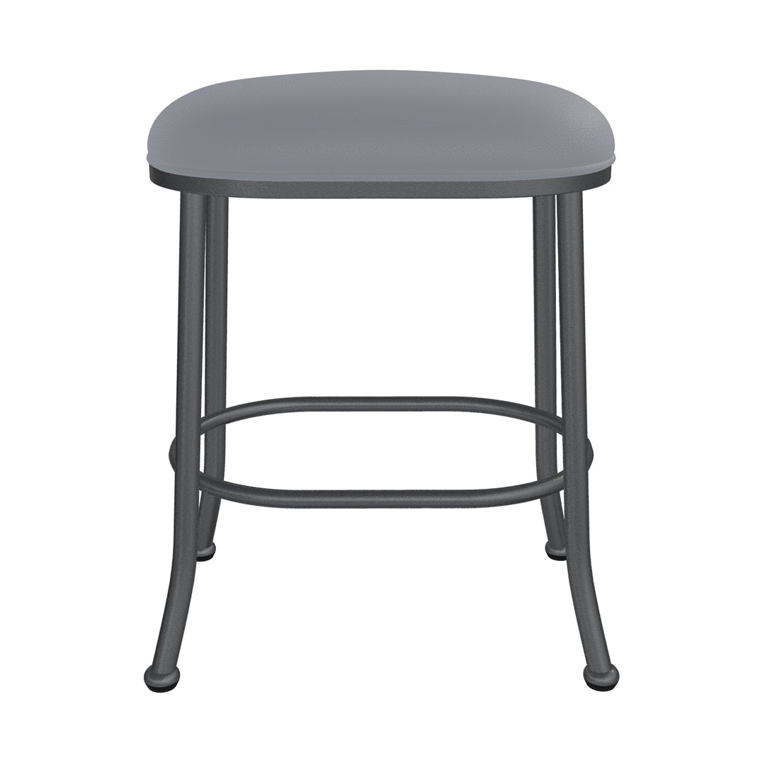 19.75"W x 13.5"D x 26"H / Charcoal Gray/Lustrous Silver White