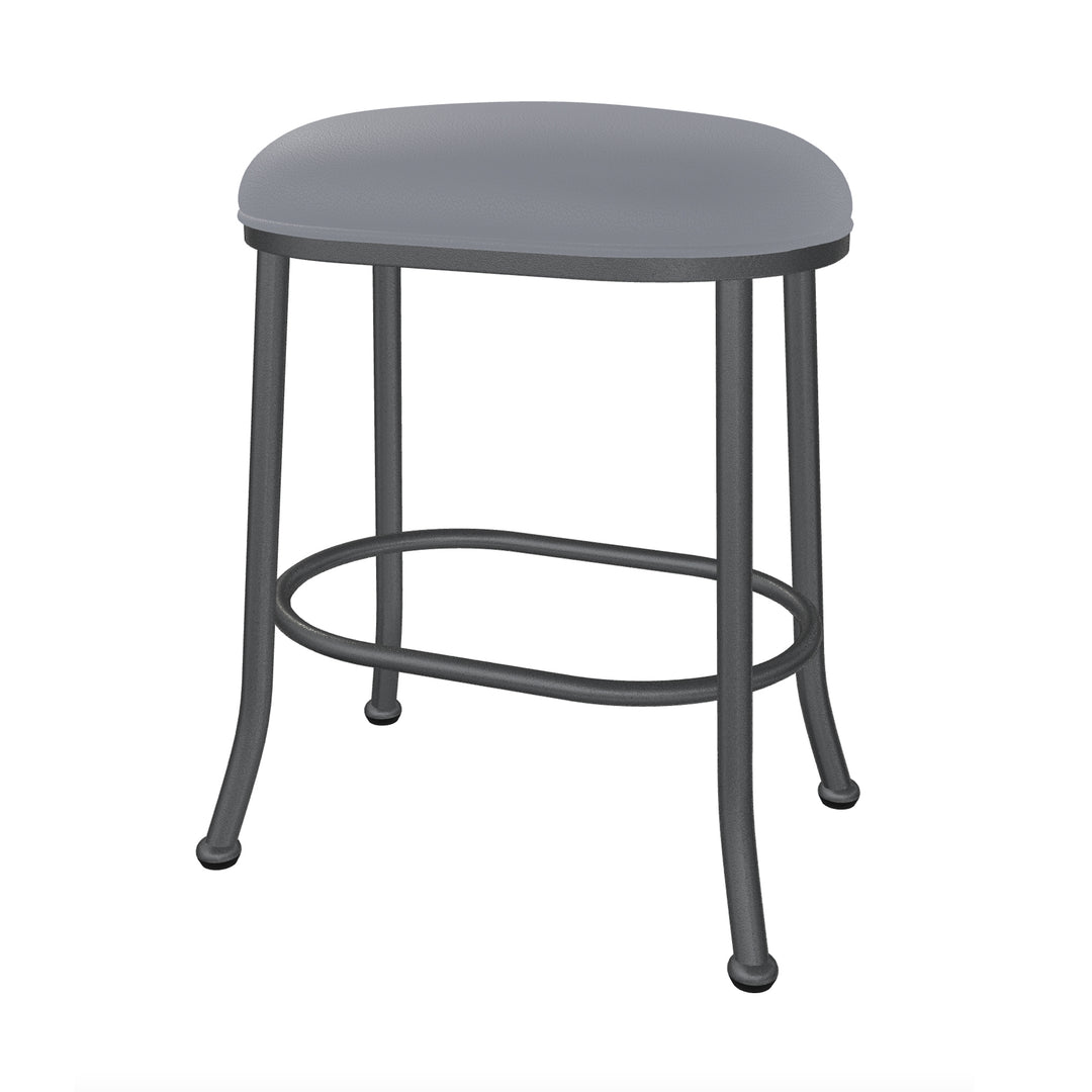 19.75"W x 13.5"D x 26"H / Charcoal Gray/Lustrous Silver White