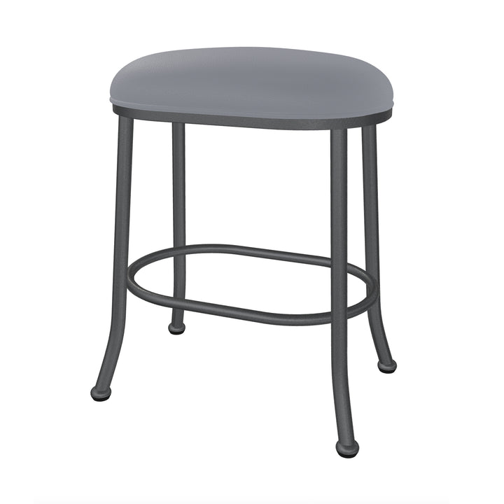 19.75"W x 13.5"D x 26"H / Charcoal Gray/Lustrous Silver White