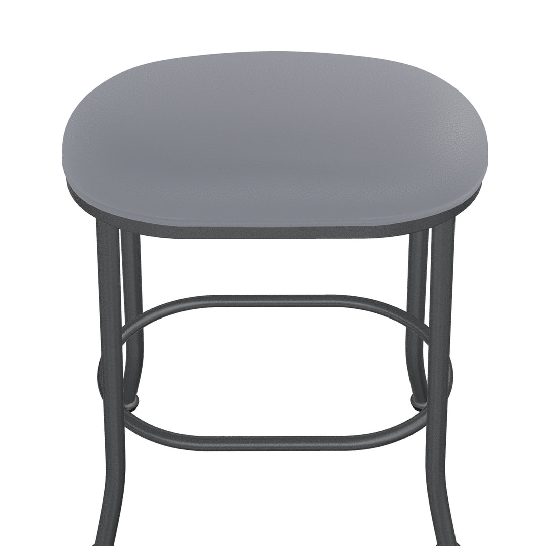 19.75"W x 13.5"D x 26"H / Charcoal Gray/Lustrous Silver White