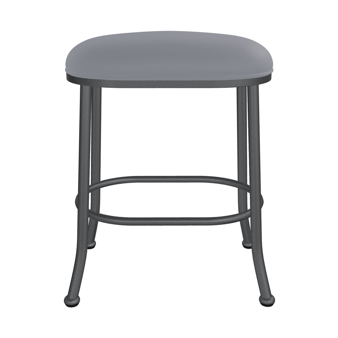 19.75"W x 13.5"D x 26"H / Charcoal Gray/Lustrous Silver White