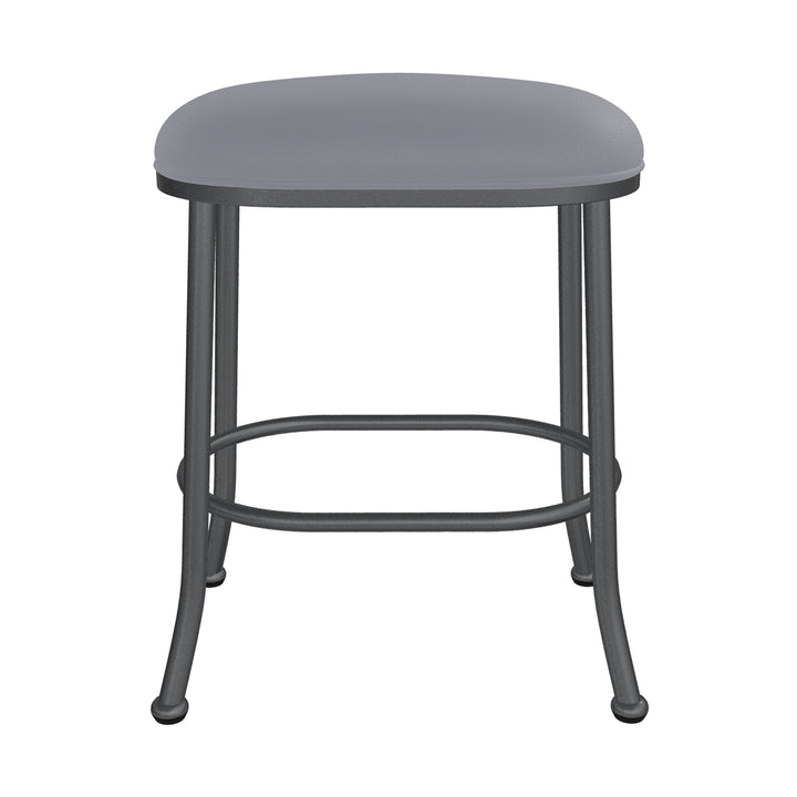 19.75"W x 13.5"D x 26"H / Charcoal Gray/Lustrous Silver White