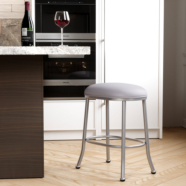 19.75"W x 13.5"D x 26"H / Charcoal Gray/Lustrous Silver White