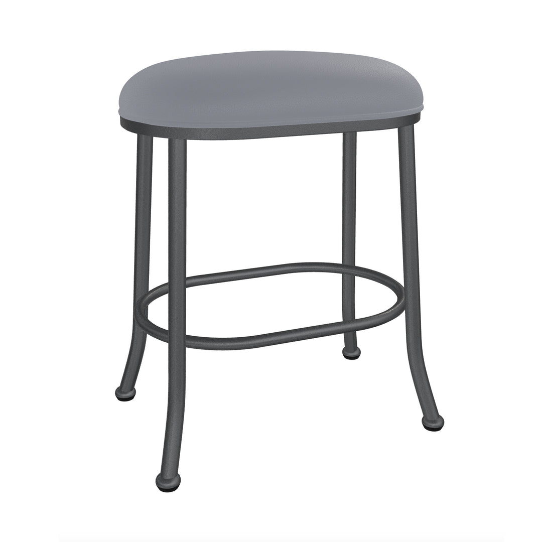 19.75"W x 13.5"D x 26"H / Charcoal Gray/Lustrous Silver White