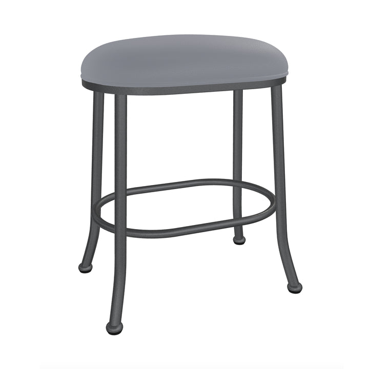 19.75"W x 13.5"D x 26"H / Charcoal Gray/Lustrous Silver White