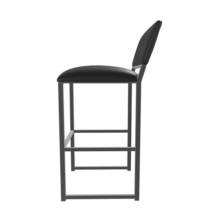 19.5"W x 18"D x 35"H / Licorice Black/Firestone Grey