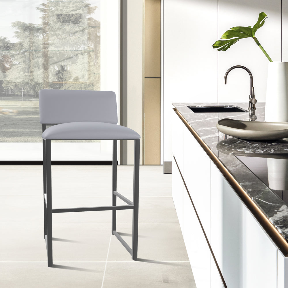 19.5"W x 18"D x 35"H / Charcoal Gray/Firestone Grey