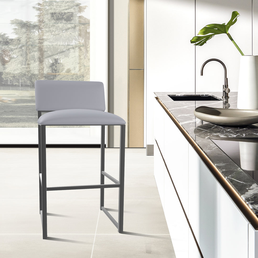 19.5"W x 18"D x 39"H / Charcoal Gray/Firestone Grey