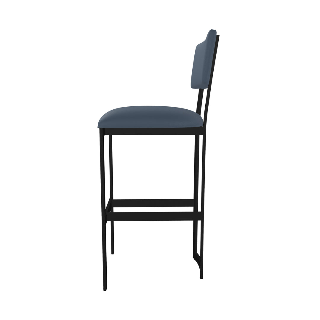 17.5"W x 18.75"D x 38.5"H / Midnight Blue/Sable Onyx