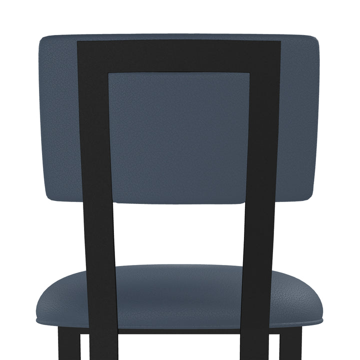 17.5"W x 18.75"D x 38.5"H / Midnight Blue/Sable Onyx